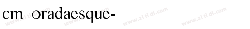 cm oradaesque字体转换